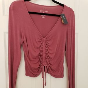 American Eagle Soft & Sexy Long Sleeve Crop